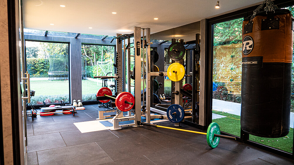 garden room gym idea