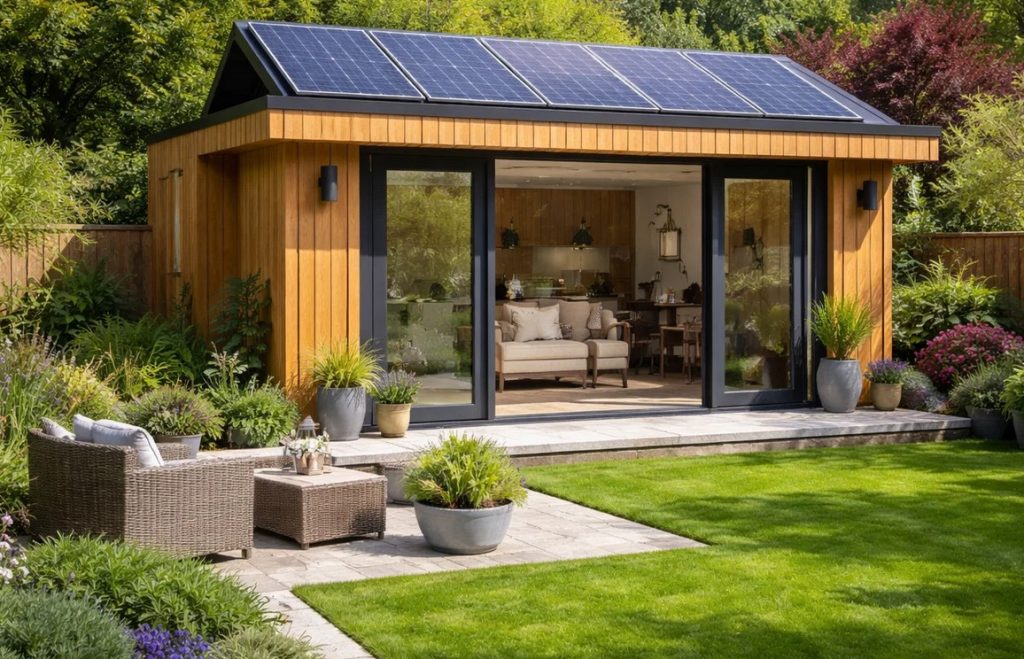 garden rooms solar panels